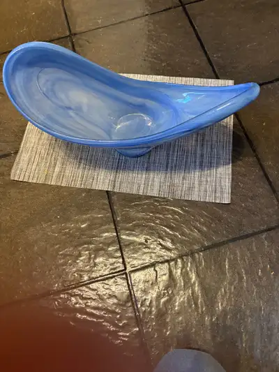 Blue Art Glass Bowl, View more