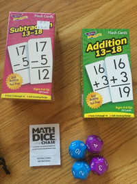 Addition & subtraction flash cards & Dice game