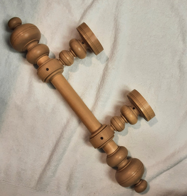 Solid turned wood designer pull handle towel rack door sauna in Windows, Doors & Trim in Calgary - Image 2