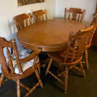 Wooden Pedestal Table Set, View more