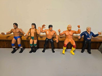Vintage Rubber Wrestler Lot WWF 5 Piece Lot 1980s