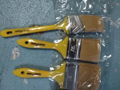 ALL NEW Paint Brushes: Yellow handle 3", 2.5" and 2" for $15. Grey handle 3" and 2.5" for $10. Black...