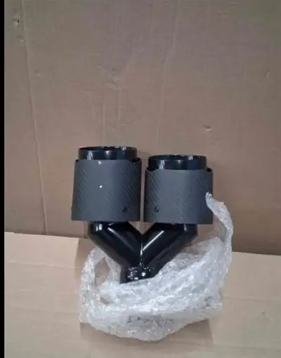 Brand new A-KARCK Carbon Fiber Exhaust Tip 2.5" Inlet to Dual 3.5" Outlet, High Temperature Resistan...