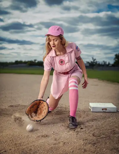 Halloween Baseball Costume Rockford Peaches Womens XL / LG NEW, View more