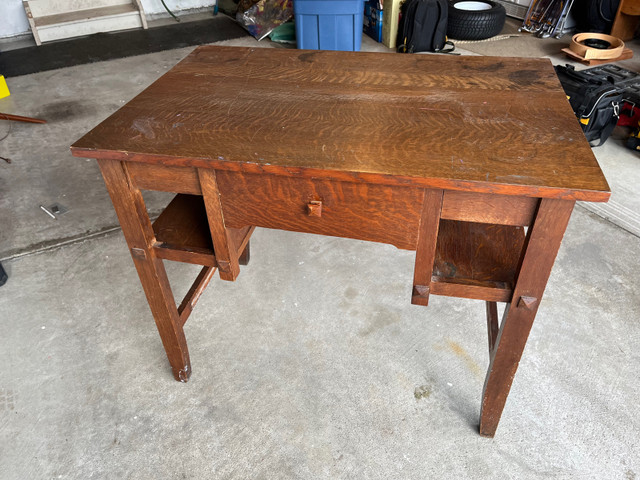 Wood Desk/Library Table  - Old in Desks in Oakville / Halton Region