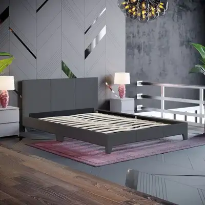 Sleek modern look fits any interior Built with high quality materials Provides stable and firm suppo...