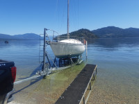 Sailboat for sale. 24 c+c with 9.8 mercury outboard, electric st