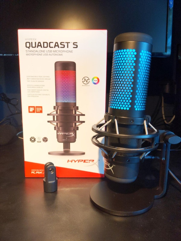 HyperX QuadCast S RGB USB Condenser Microphone Speakers, Headsets