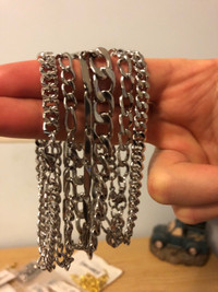 Sterling silver Cuban link bracelets