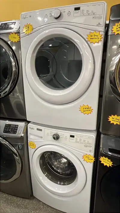 Whirlpool  27” Stackable Washer and Dryer Set-30-Day Warranty , View more