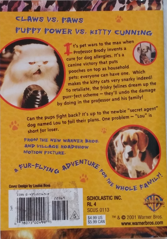Cats & Dogs Junior Novel Chapter Book Plus 3 Toys in Toys & Games in London - Image 2