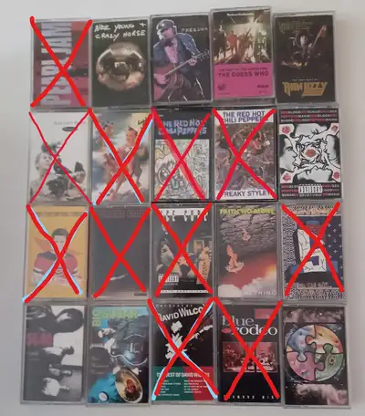 Each tape is being sold separately. Prices are listed below (or make an offer for all of them!) Cont...