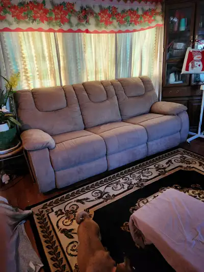 Sofa Beige, Fabric 3 Seater (CALGARY), View more