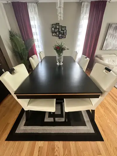 Dinning Table + 6 chairs + buffet  (perfect condition), View more