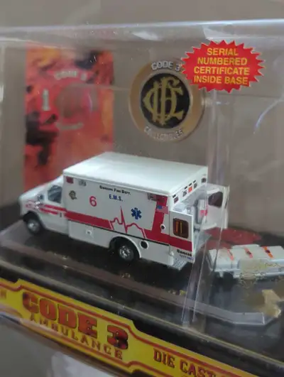 Brand New in box Code 3 12065 Ford Ambulance 6 E-350 for sale.