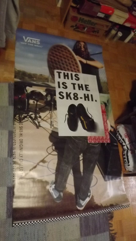 VANS SKATEBOARDING 5FT TALL SK8 HI  DOUBLESIDED VINYL BANNER in Arts & Collectibles in City of Toronto