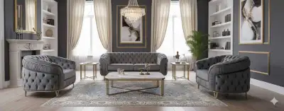 Tufted Sofa Set, View more