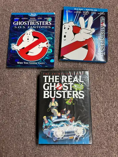 This set includes the original Ghostbusters 1 and 2 on blu-ray, used but mint condition. Real Ghostb...