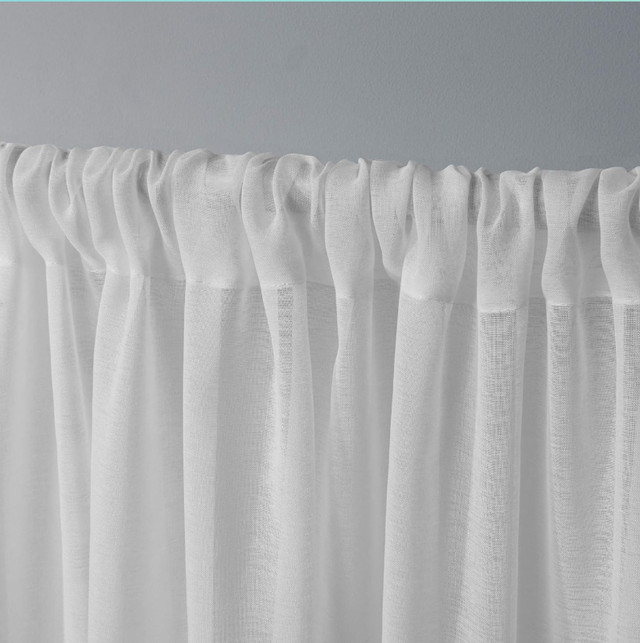 Exclusive Tassels Rod Pocket Curtains - White, 54x96, 2 Panels dans Habillage de fenêtres  à Ville de Montréal - Image 3