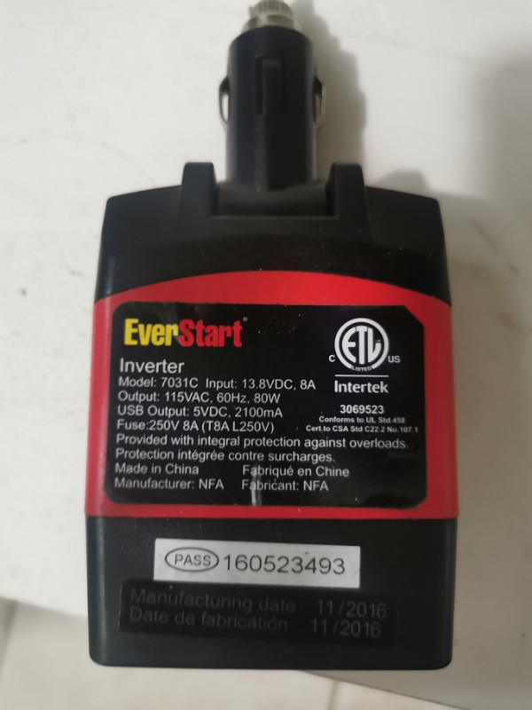 80w EverStart Car Power Inverter With USB for Car lighter socket in Other in Markham / York Region - Image 3