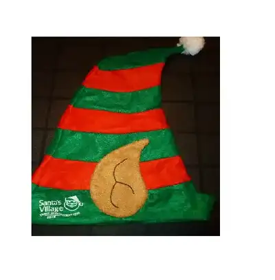 SANTA'S VILLAGE Elf Hat. Free of any stains, rips, tears or pulls. Measures approximate 12 inches in...