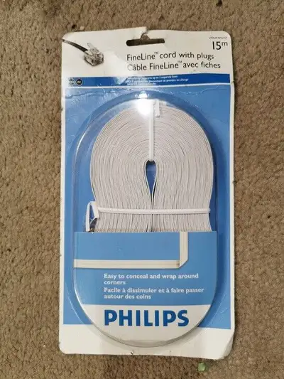 Thin Fine Phone code ease to Hide cable 50 feet, View more