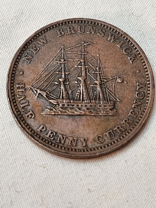 1854 New Brunswick 1/2 Penny Canadian Preconfederation in Arts & Collectibles in City of Toronto