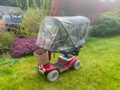 Shop rider 889sle 4 Wheel mobility scooter with full canopy to keep you dry, out of the sun and wind...