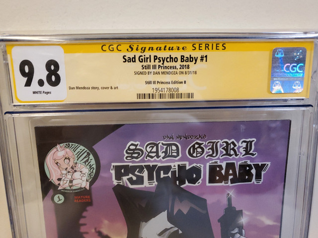 Sad Girl Psycho Baby #1  Edition B CGC Signature Series 9.8 CGC in Comics & Graphic Novels in St. Catharines - Image 2