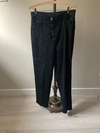 STEILMANN GERMANY Womens Black Grey Slim DRESS PANTS 12 -14