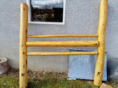 Queen size log bed frame, View more