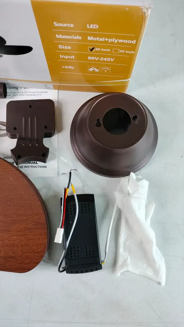 MADSHNE Ceiling Fan with Lights and Remote in Indoor Lighting & Fans in City of Toronto - Image 3