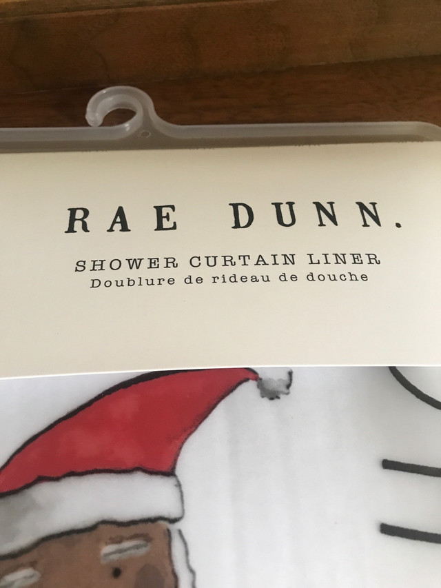NEW Rae Dunn Christmas Shower Curtain Santa in Bathwares in Ottawa - Image 2
