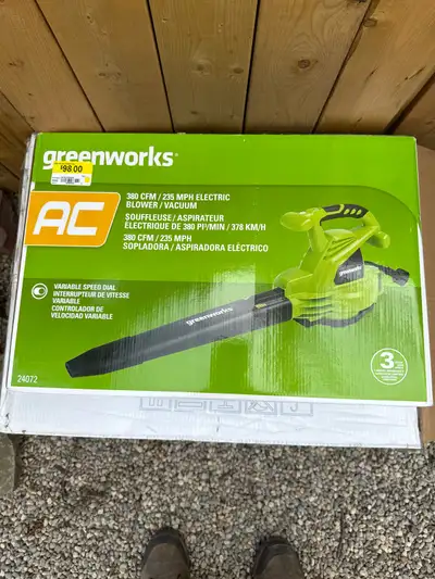 New corded leaf blower Unopened new in the box $65