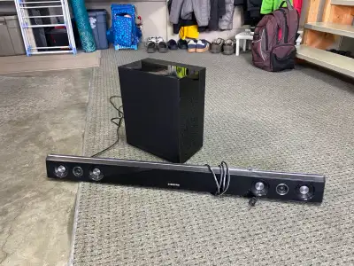 Samsung soundbar and wireless subwoofer , View more
