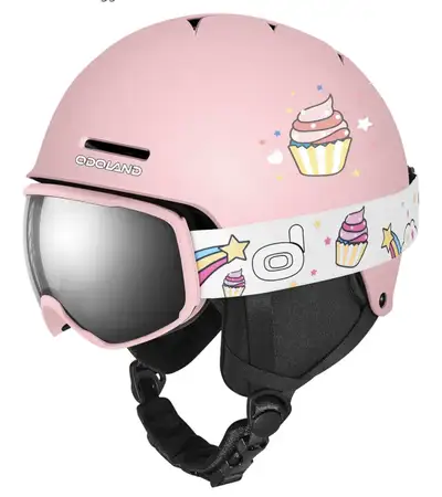 New Snow Helmet with Ski Goggles for Kids/Pink, XS, View more