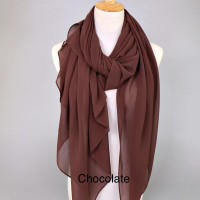 New bubble chiffon chocolate colour scarf