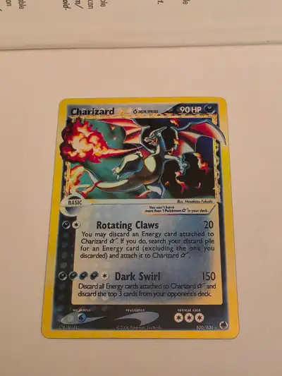 Pokemon Charizard Gold Star 100/101 Raw Ungraded, View more