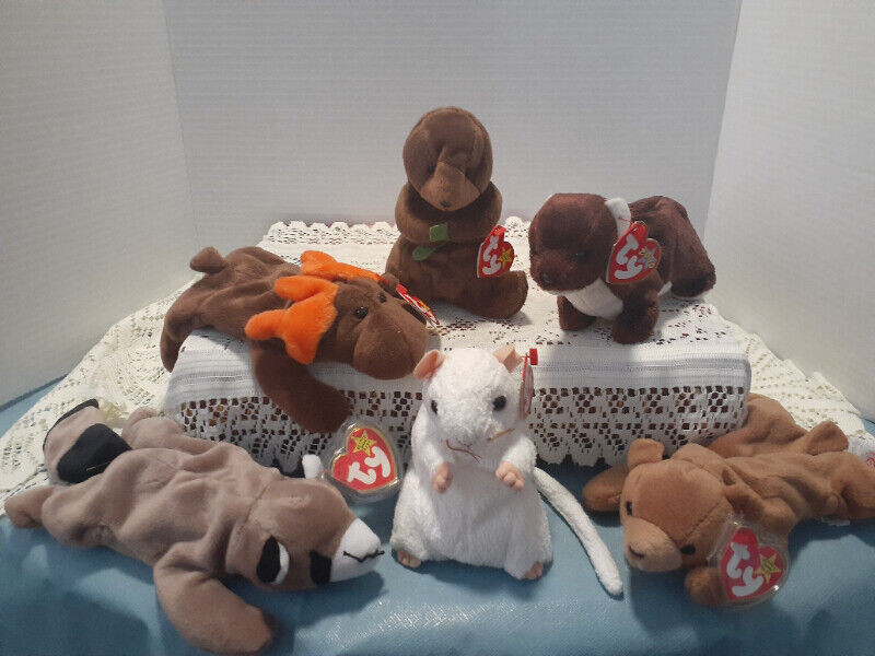 Beanie Babies Forest Plush Animals----- 6 (Sold as One Group) for sale  