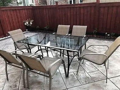 Stylish & beautiful patio table and 6 chairs, View more