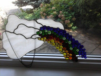 Hanging Rainbow and A Butterfly Stain Glass
