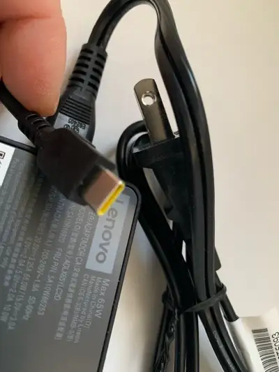 Original Lenovo laptop charger with a Type-C, View more