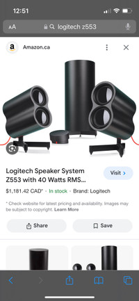 FULL Speaker System!! Logitech Z553 Orange & Black Speaker Syste