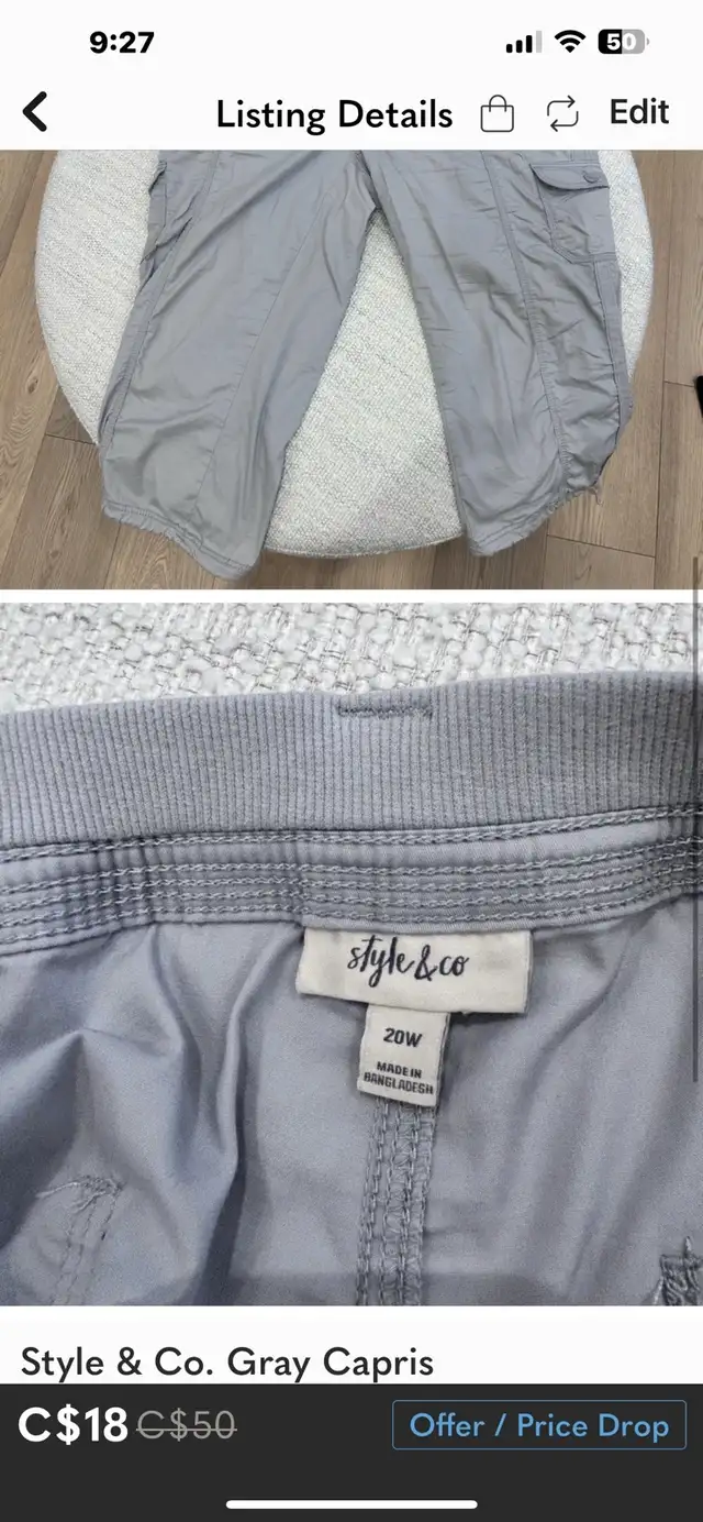 style & co cargo pants size 20 plus size in Women's - Bottoms in City of Toronto - Image 3