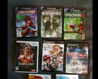 Game Cube, Playstation 2, Wii games