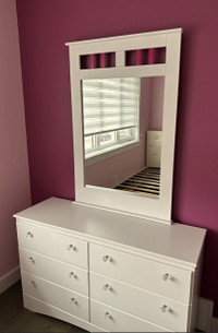 Dresser & Mirror (White)