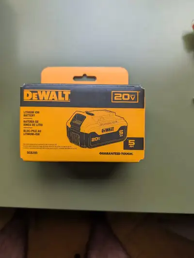 Brand new sealed DeWalt Battery DCB205 20V 5.0Ah It sells for around $150 plus tax when on sale. I'm...