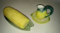 Beurrier et pot pour jus de citron 