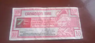 Own a piece of Canadian history with this vintage Canadian Tire 10-cent Cash Bonus Billet! This coll...