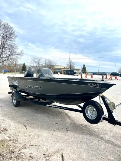 Excellent boat, includes 50hp mercury 4 stroke motor with very low use. Trailer with spare tire is a...